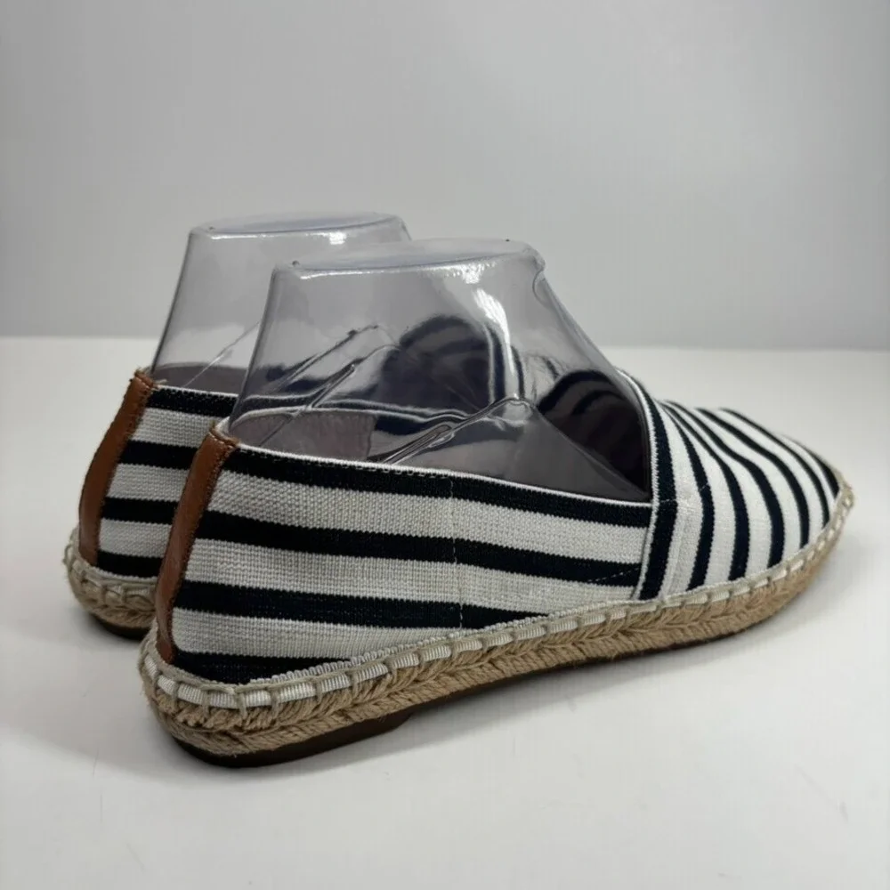 Vionic Valeri Women's US 7 Striped Casual Flats Slip-On Espadrille Comfort Shoes